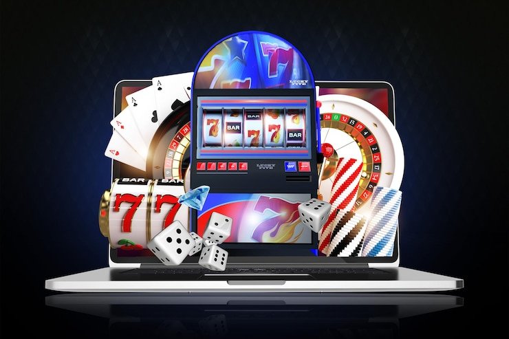 Suasana meja permainan casino live dengan dealer profesional dalam ruang streaming